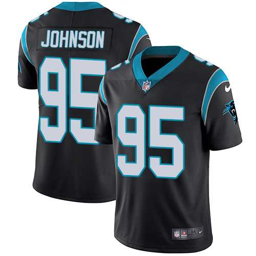 Nike Carolina Panthers #95 Charles Johnson Black Team Color NFL Vapor Untouchable Limited Jersey,We sell and wholesale Nike Carolina Panthers #95 Charles Johnson Black Team Color NFL Vapor Untouchable Limited Jersey on line form chian!